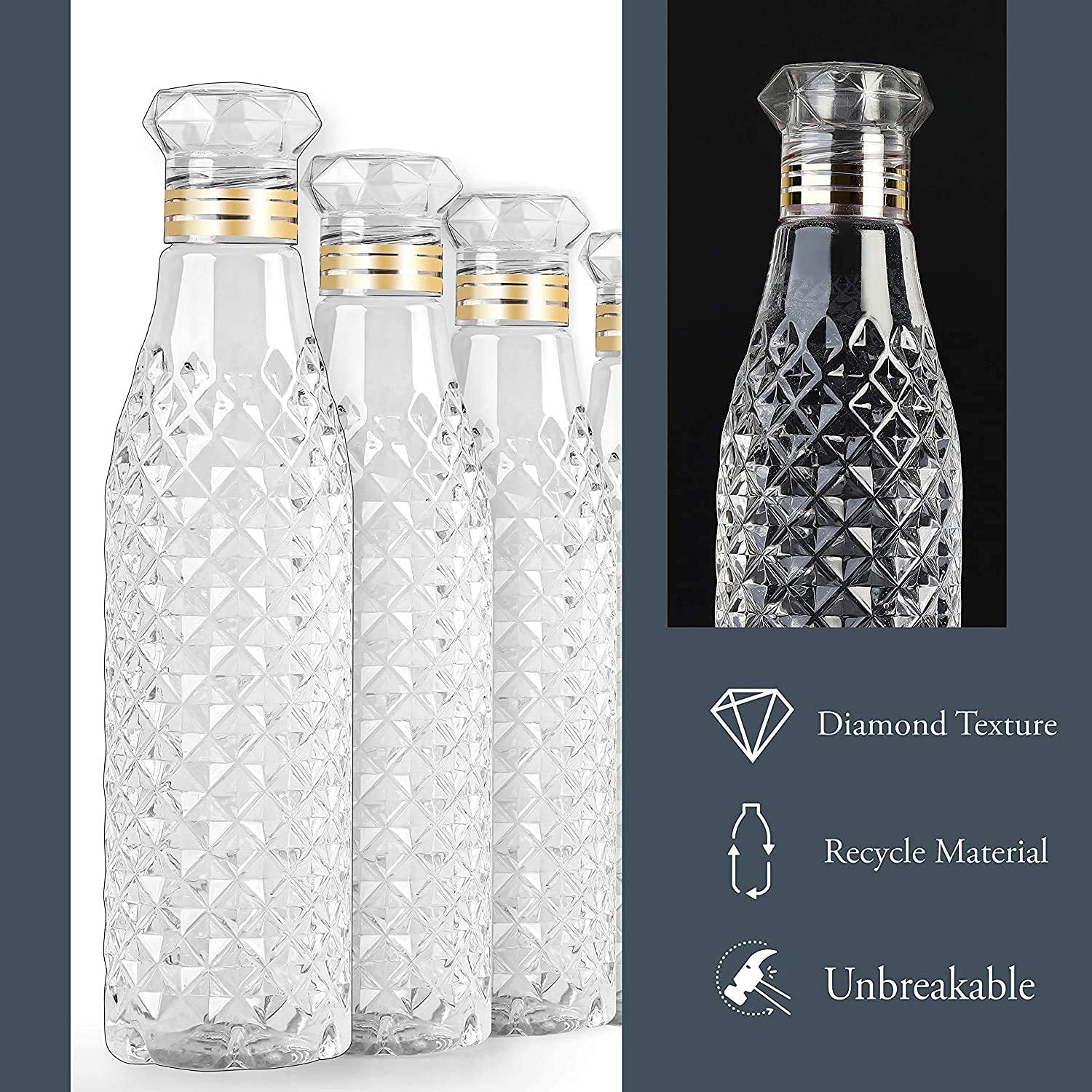 2720 Dimond Cut Water Bottle used by kids, children’s and even adults for storing and drinking water throughout travelling to different-different places and all. 2720 Dimond Cut Water Bottle used by kids, children’s and even adults for storing and drinking water throughout travelling to different-different places and all.